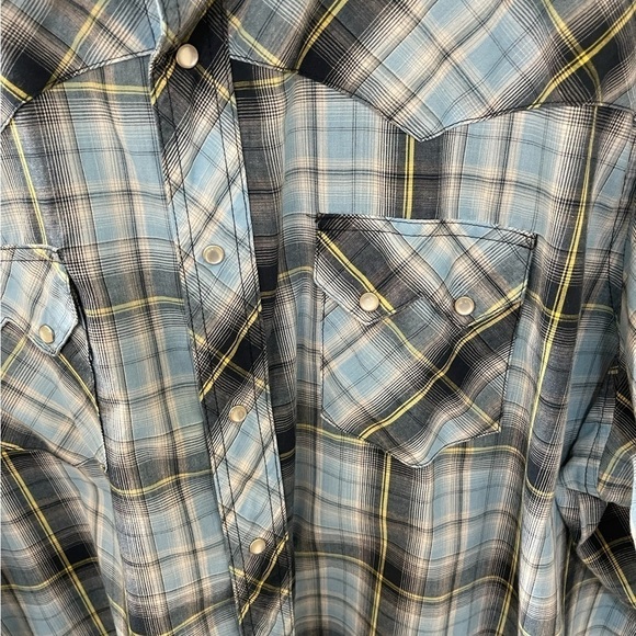 Wrangler Pearl Snap Shirt  size 3XL Men’s Short Sleeve Western Cotton Ranch Wear - Picture 4 of 5